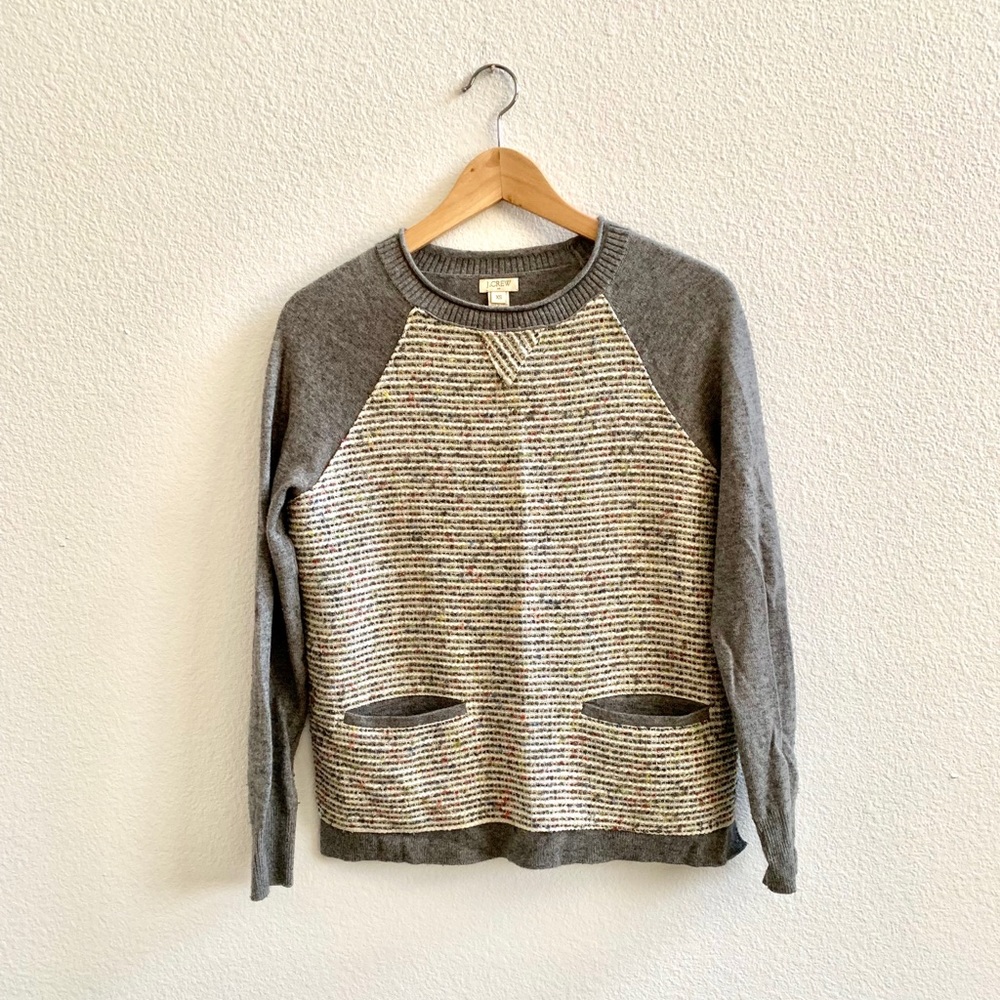 JCrew tweed and wool sweater Sz XS